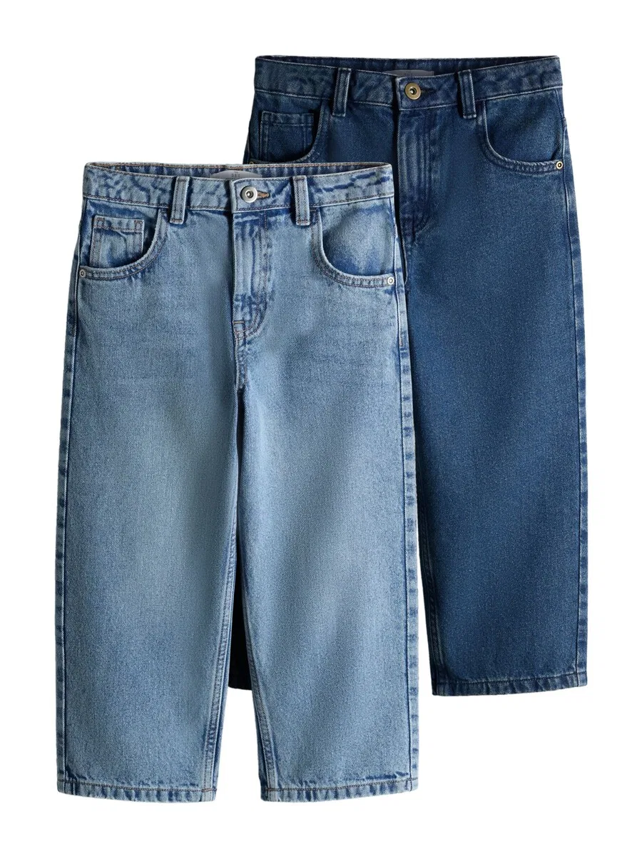 Джинсы свободного кроя The Set Baggy Jeans синего и темно-синего цвета