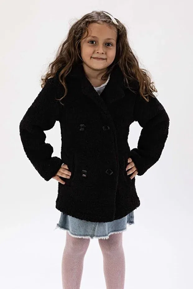 Детское зимнее пальто для девочек с длинным рукавом Mnk Baby&Kids, Black