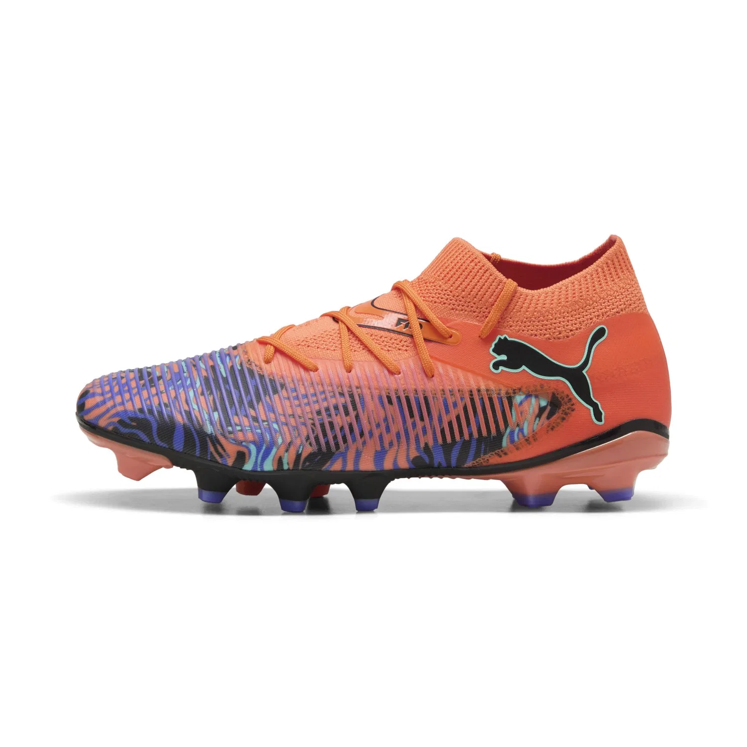 Детские кроссовки для девочек с подсветкой Future 8 Match PUMA, Orange And Black