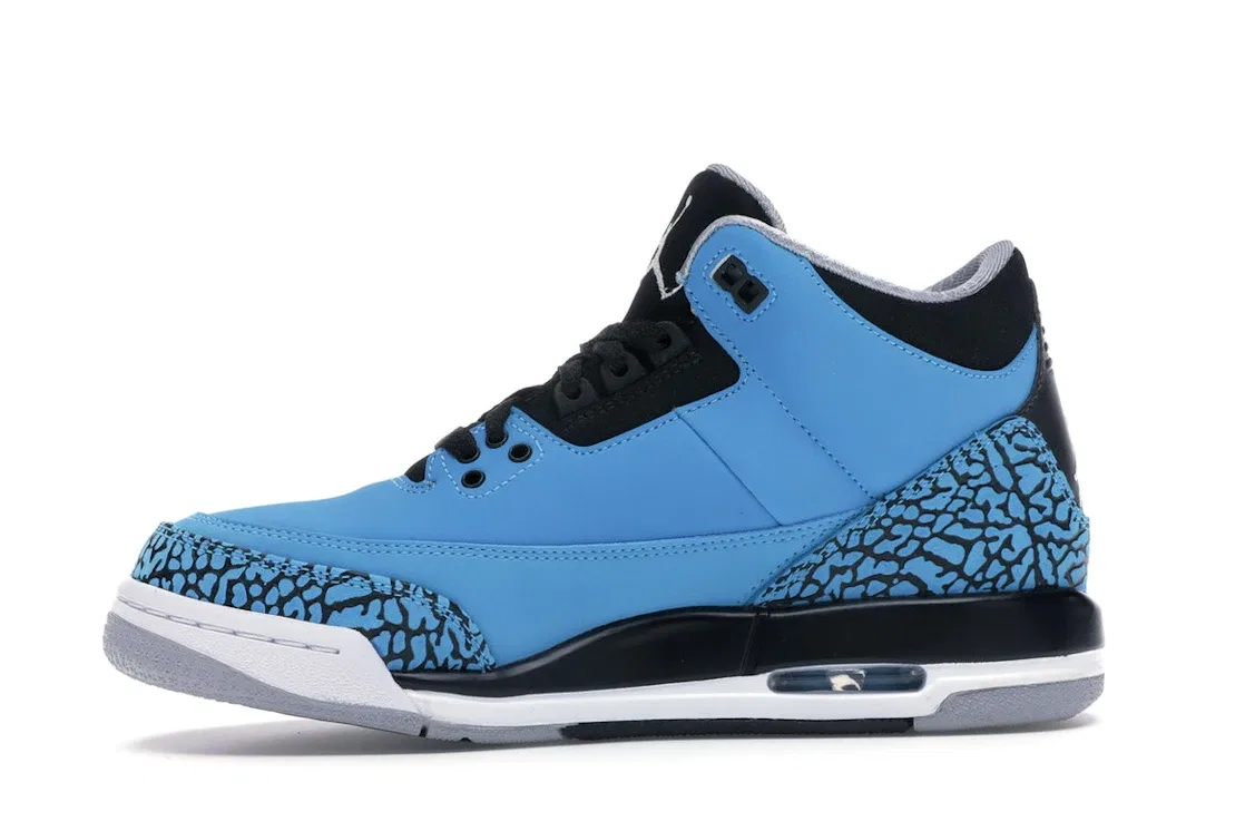 Детские кроссовки Lifestyle Jordan 3 Retro, Dark Powder Blue/Black-Wolf Grey-White — фото 3
