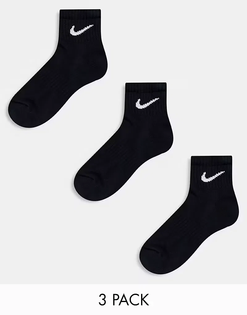 Носки низкие Everyday Cushioned 3 шт Nike Training, черный — фото 4