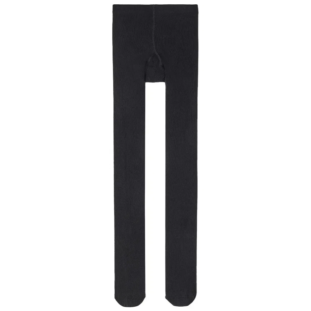 Детские колготки для девочек хлопковые Name it Pantyhose socks 2 pairs, Black — фото 3
