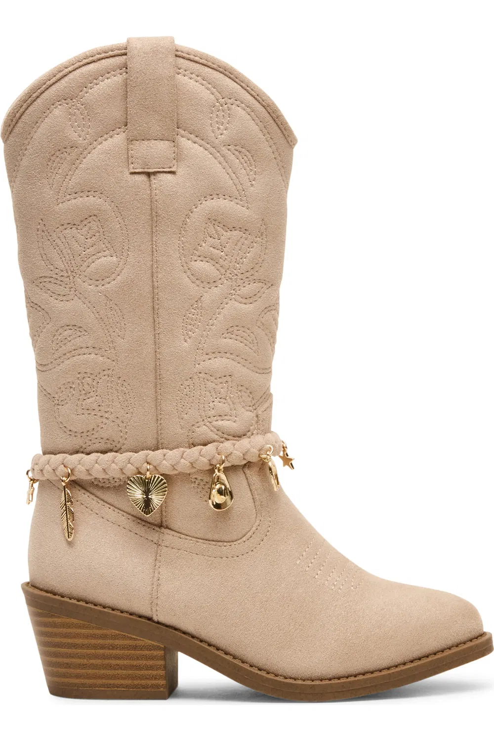 Сапоги детские ковбойские с плетеным ремешком Jleana Steve Madden, Sand — фото 2
