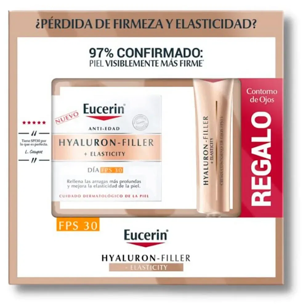 Набор дневной уход Eucerin Hyaluron-Filler + Elasticity SPF30, золотой
