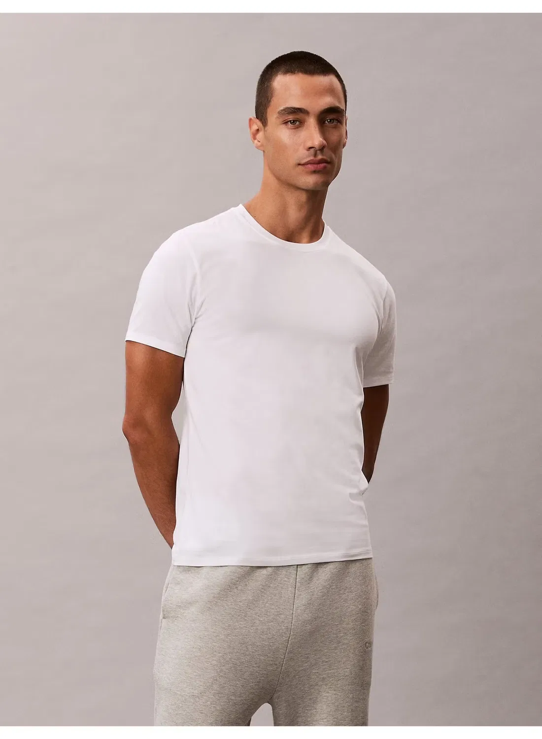 Комплект футболок с коротким рукавом, 3 шт, Calvin Klein, белый — фото 2