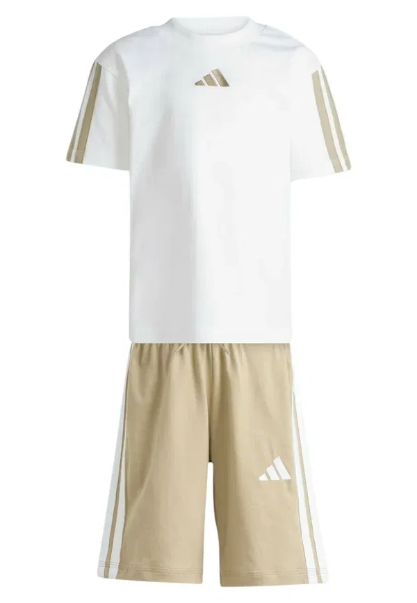 Комплект из футболки и спортивного костюма Essentials унисекс Adidas Sportswear, белый — фото 4