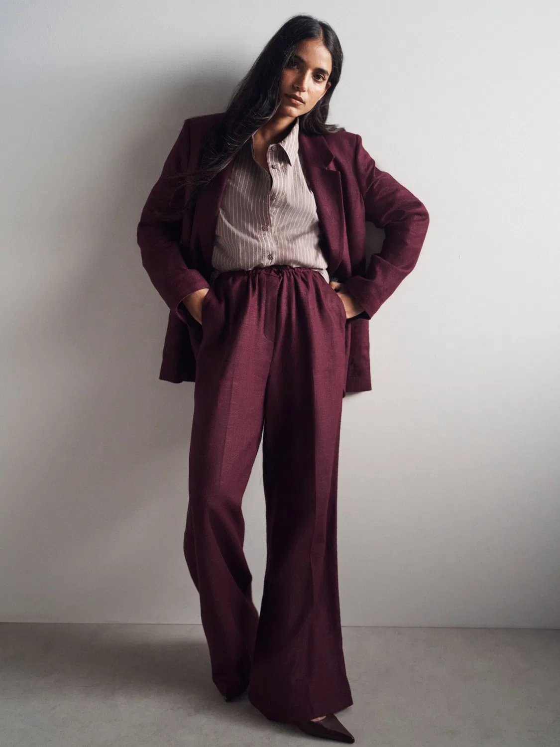 Блейзер однобортный Burgundy Red Next, бордовый — фото 4