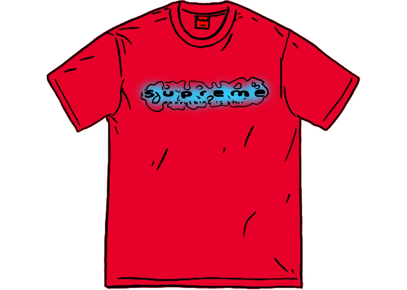 Мужская футболка с принтом Supreme Everything Is Shit Tee, Red