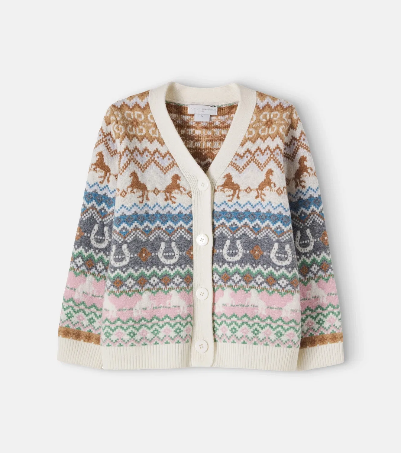 Кардиган хлопковый с шерстью Stella Mccartney Kids, бордовый