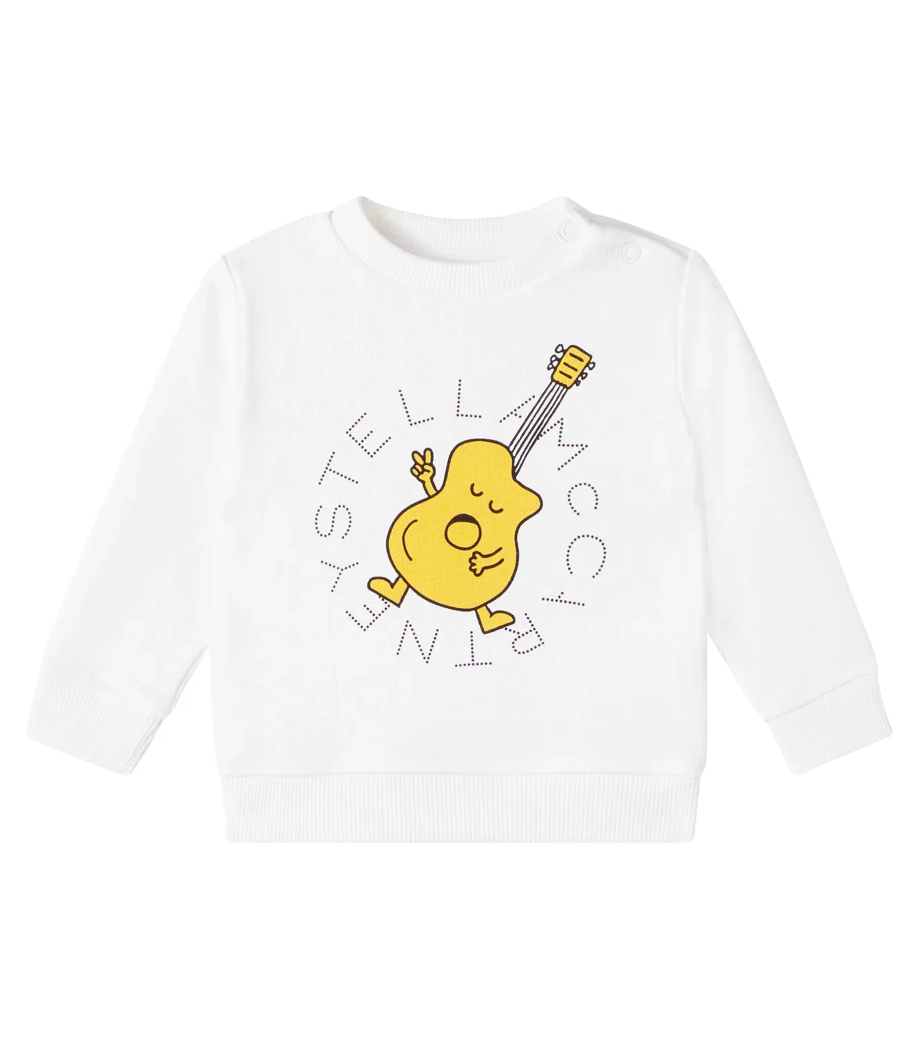 Детский свитшот из хлопкового флиса с логотипом Stella Mccartney Kids, белый