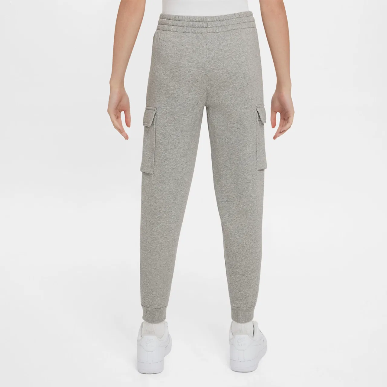 Брюки карго для мальчиков Club Fleece LBR Nike, цвет Dark Grey Heather/White — фото 2