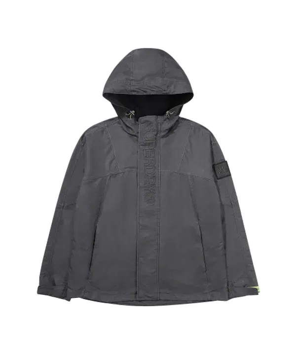 Ветрозащитная куртка Hood Signature Windbreaker, Superdry, charcoal — фото 2