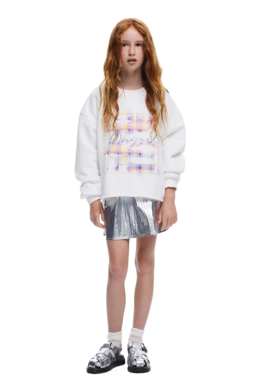 Детский свитшот с принтом Desigual, White — фото 2