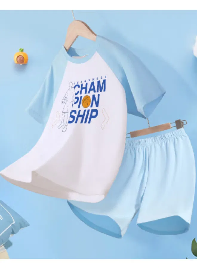 Комплект пижамы легкий хлопковый для мальчиков Jeanswest, синий
