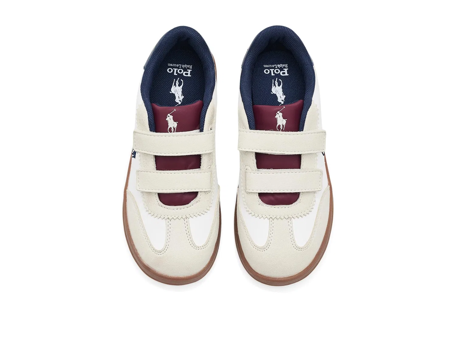 Кроссовки Hollis EZ (для малышей и маленьких детей) Polo Ralph Lauren Kids, Paperwhite/Hunter Green/Navy — фото 3