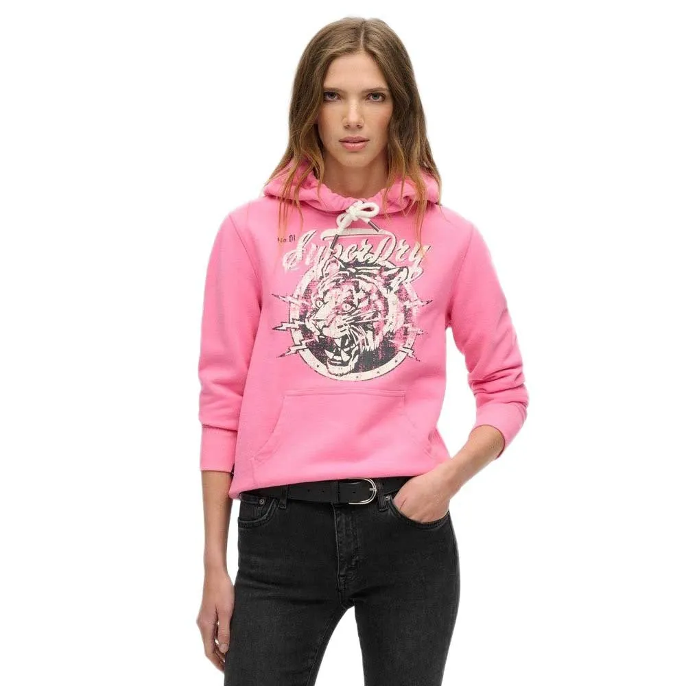 

Худи Superdry Archive Graphic, розовый