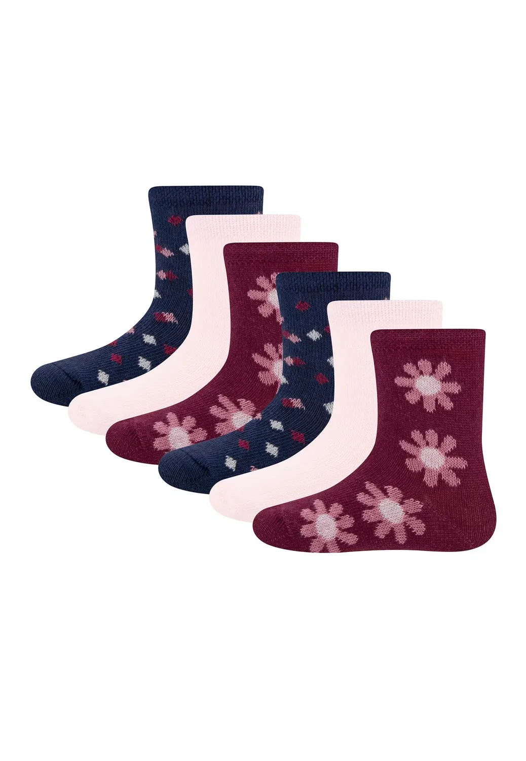 6 Er Pack blumen/punkte - носки Ewers, Bunt