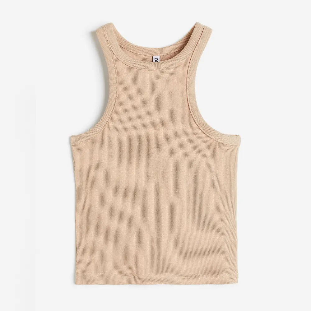 

Топ H&M Crop Tank, бежевый