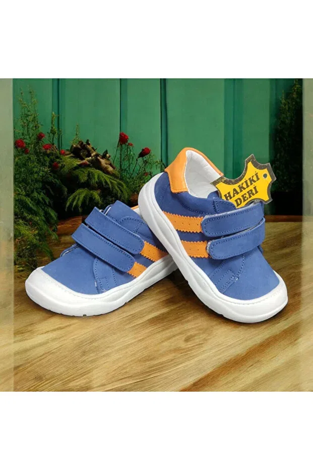 Детские кожаные туфельки для новорожденных Sportswear Viva Shoes, Blue — фото 3
