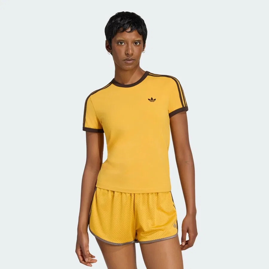 Футболка ADIDAS ORIGINALS желтого цвета — фото 2