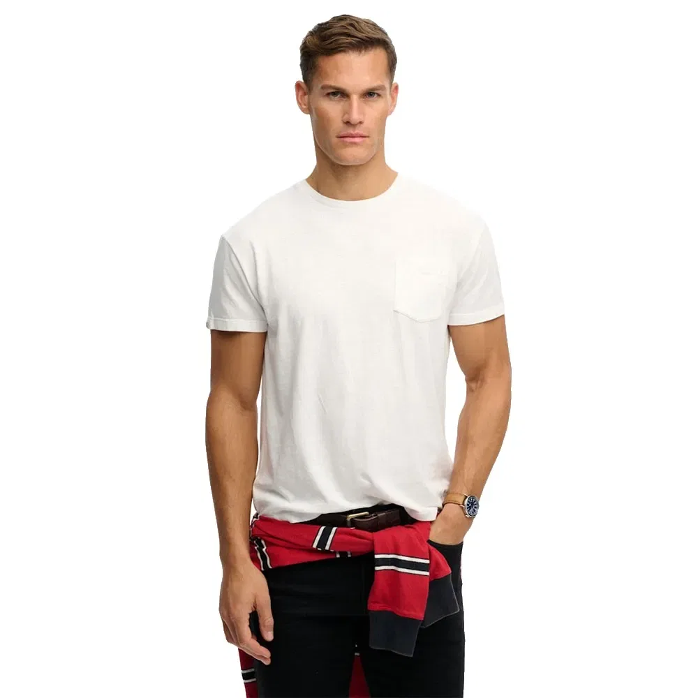 Футболка с коротким рукавом Cotton Classic Linen Pocket Superdry, белый