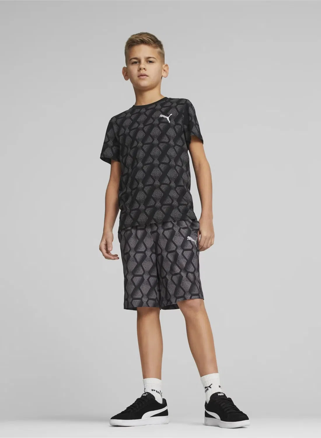 Шорты спортивные с принтом Active Sports Puma, черный — фото 4