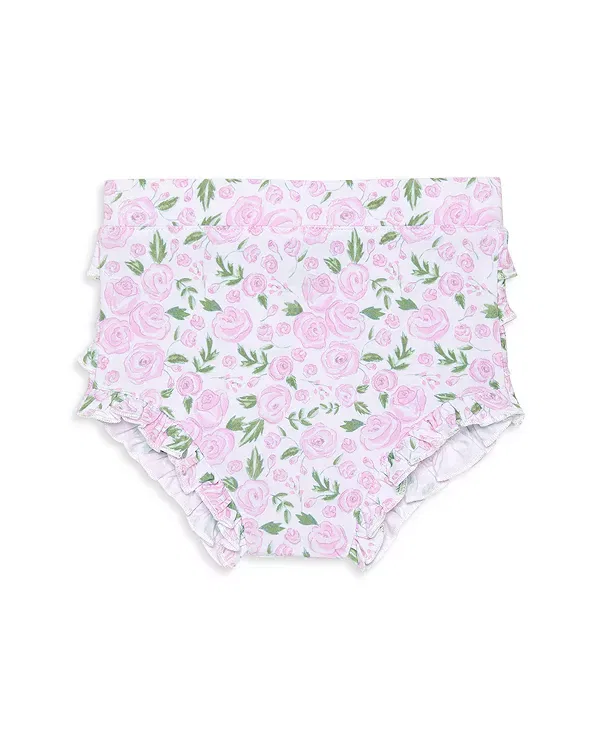 Детский комплект для девочек с воланами Josephine Peplum Ruffled Bummie Set Posh Peanut, синий — фото 4