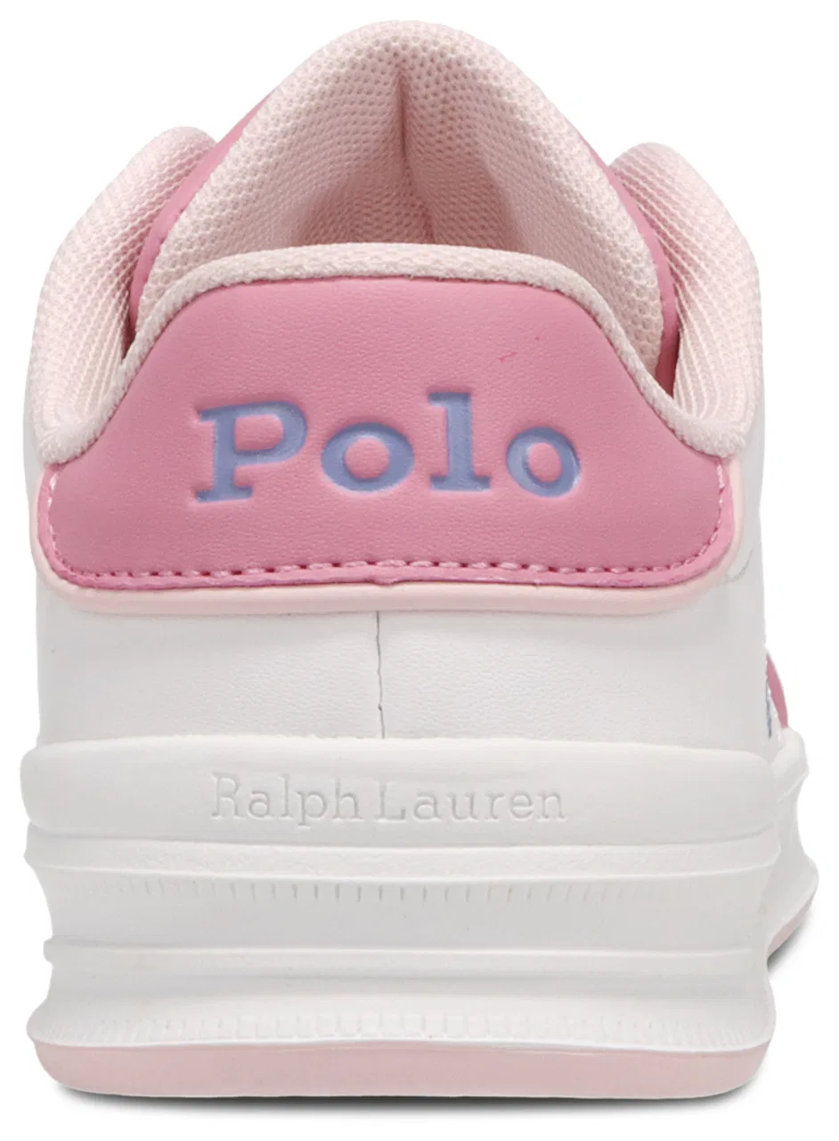 Кеды для девочек Heritage Court III Polo, цвет White/Pink/Hint Of Pink — фото 3
