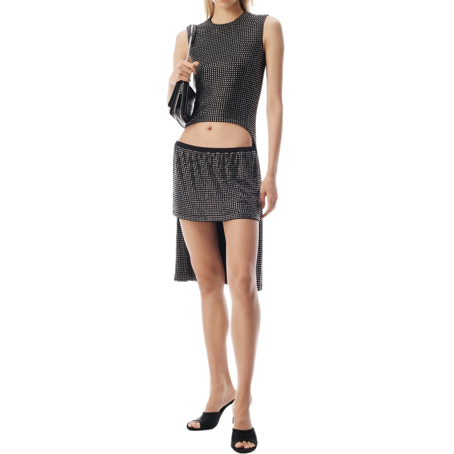 Женская юбка-миди хлопковая Alexander Wang, Black — фото 4