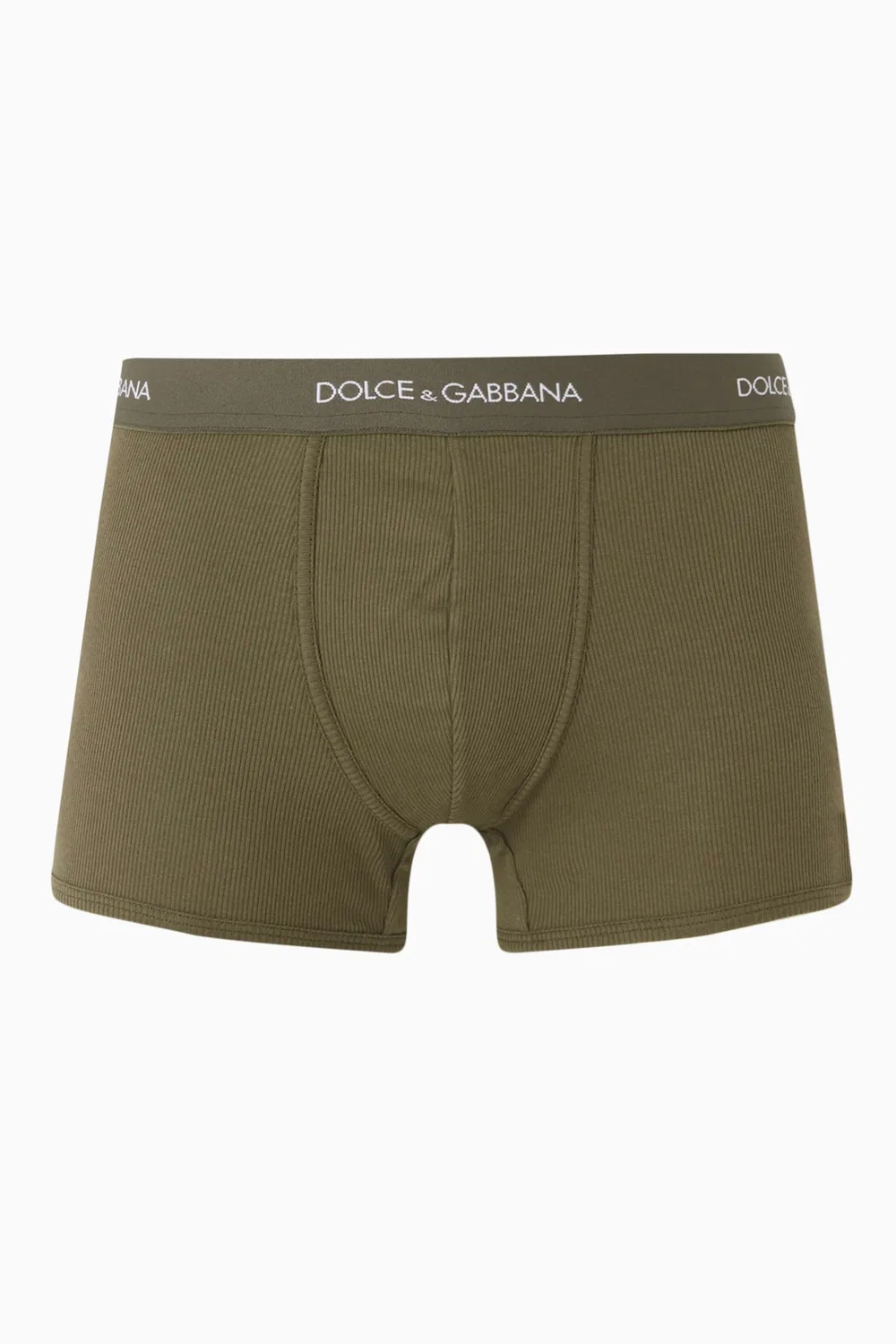 Боксеры из хлопка с мелким рубчиком Dolce & Gabbana