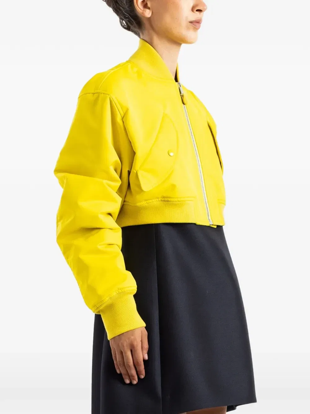 Укороченная куртка-бомбер желтого цвета Balenciaga — фото 3