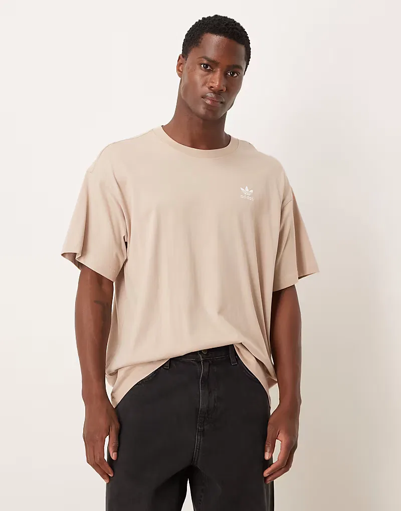 Футболка Adidas Originals Essential оверсайз каменного