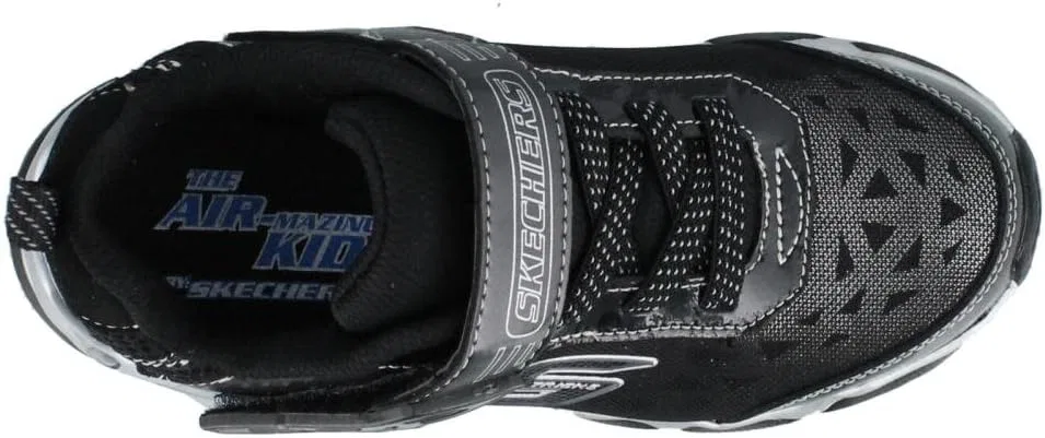 Детские кроссовки для мальчиков с принтом Airtrax Skechers, Black/Silver — фото 3