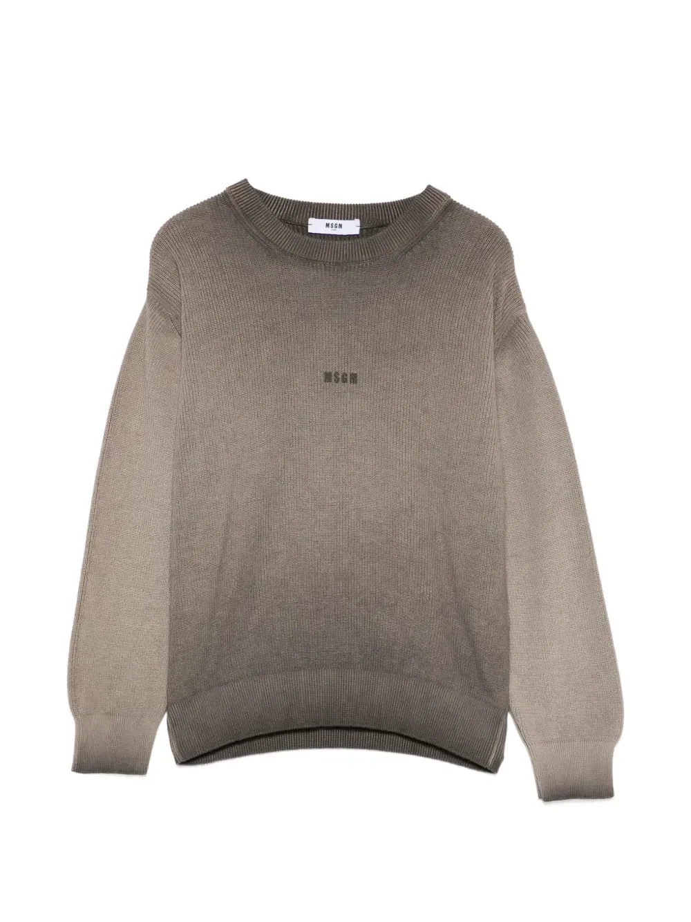 Вязаный свитер с логотипом Msgm Kids, коричневый
