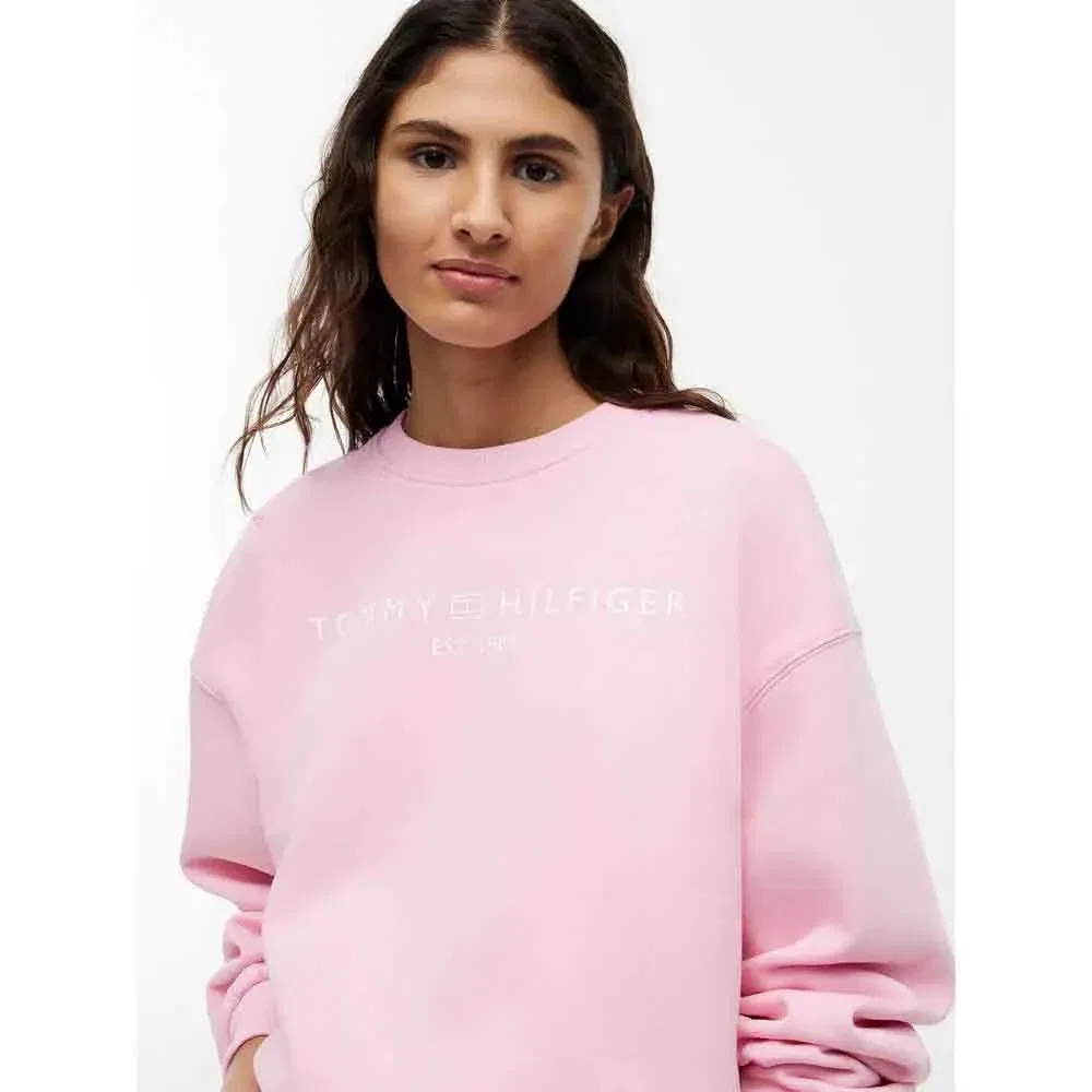 Худи Tommy Hilfiger Corp Logo Modern, розовый — фото 4