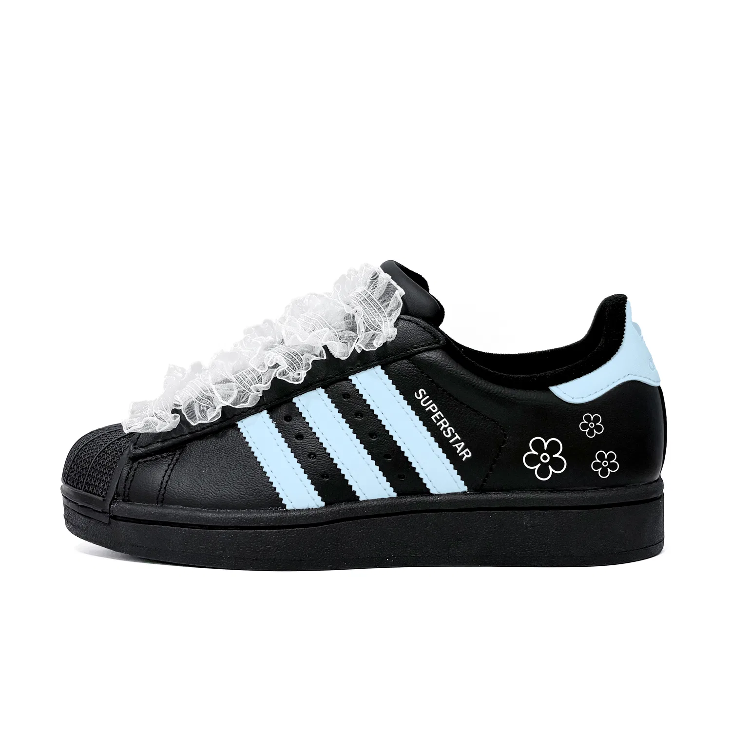 Детские кеды для скейтбординга с мысом-ракушкой Adidas Originals Superstar 2, Black