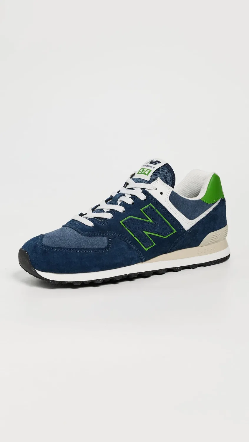 Детские кроссовки для мальчиков с закрытой шнуровкой 574 Cm New Balance, Nb Navy — фото 2