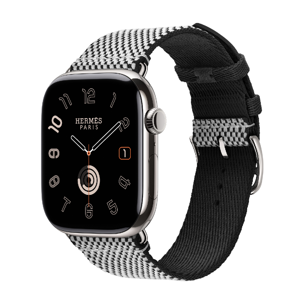 

Apple Watch Hermès Series 11 (GPS+Cellular), 46 мм, Silver Titanium Case/Noir/Écru Toile H Single Tour - One Size, Серебристый, Apple Watch Hermès Series 11 (GPS+Cellular), 46 мм, Silver Titanium Case/Noir/Écru Toile H Single Tour - One Size