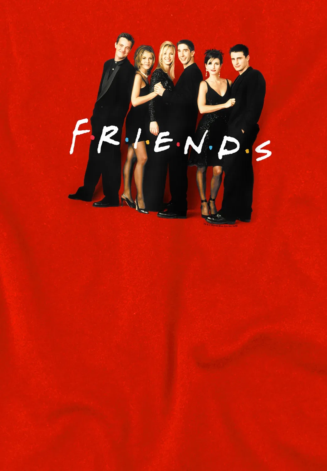 Худи унисекс, черного цвета Friends, Red — фото 3