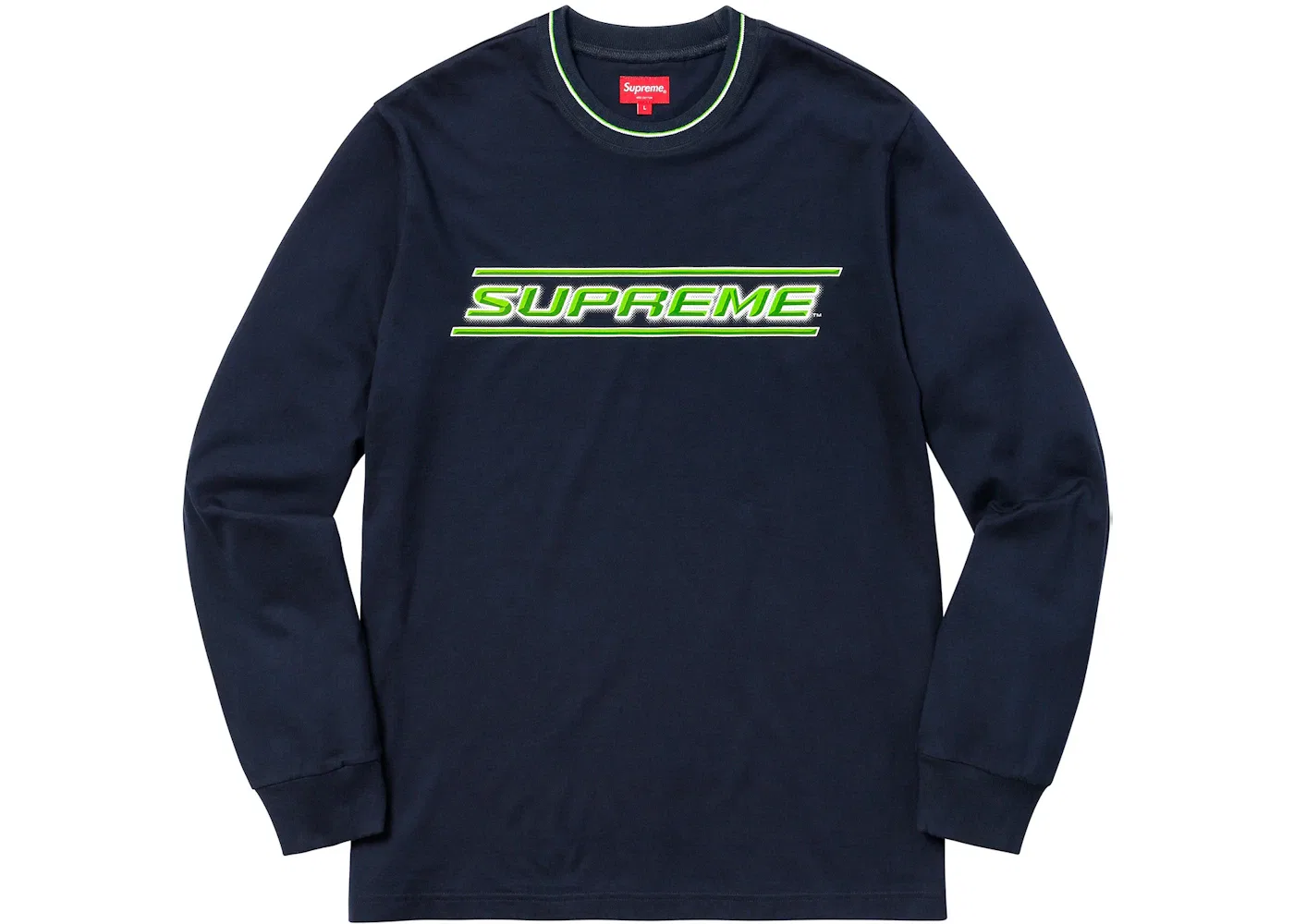 Мужская футболка с длинным рукавом Supreme Bevel L/S Top, Navy
