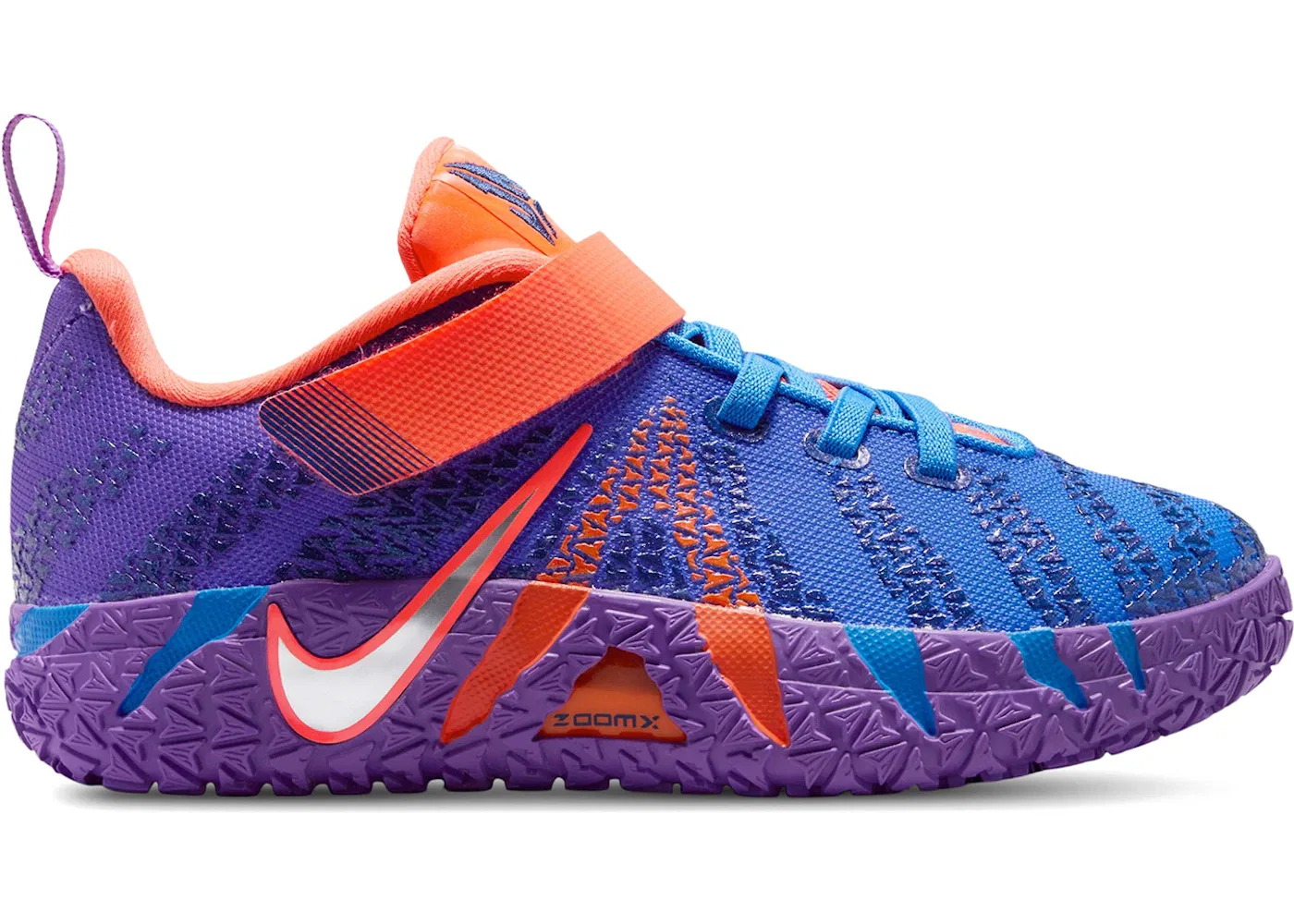 Детские кроссовки для активного отдыха с принтом Nike Ja 3 Nike, Blue Crystal/Metallic Silver/Turf Orange/Midnight Navy/Sundial/Bright Violet