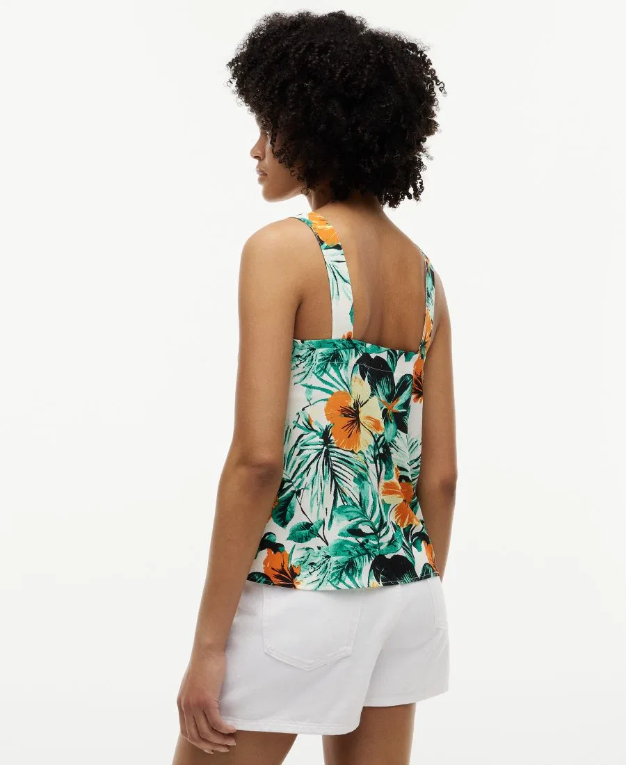 Блуза без рукавов с квадратным вырезом, с принтом, Summer Floral Tommy Hilfiger, Summer Floral — фото 4