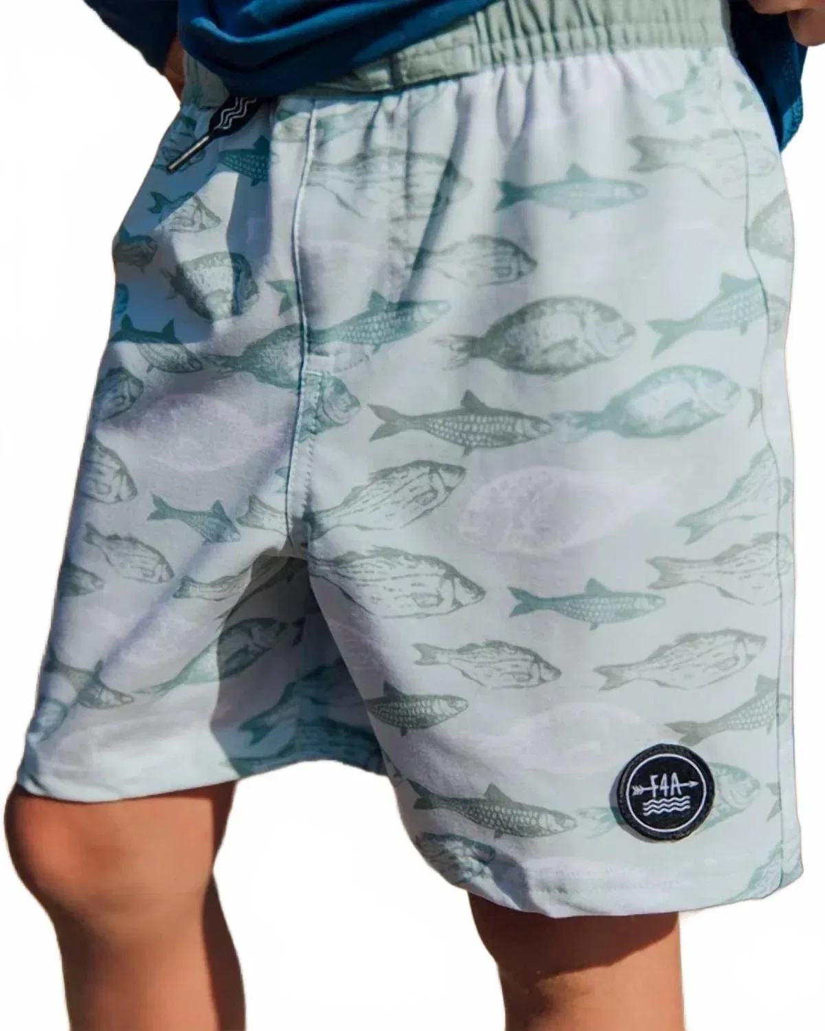 Детские шорты для мальчиков с защитой UPF 50+ Classic Board Shorts feather 4 arrow, Sage — фото 2