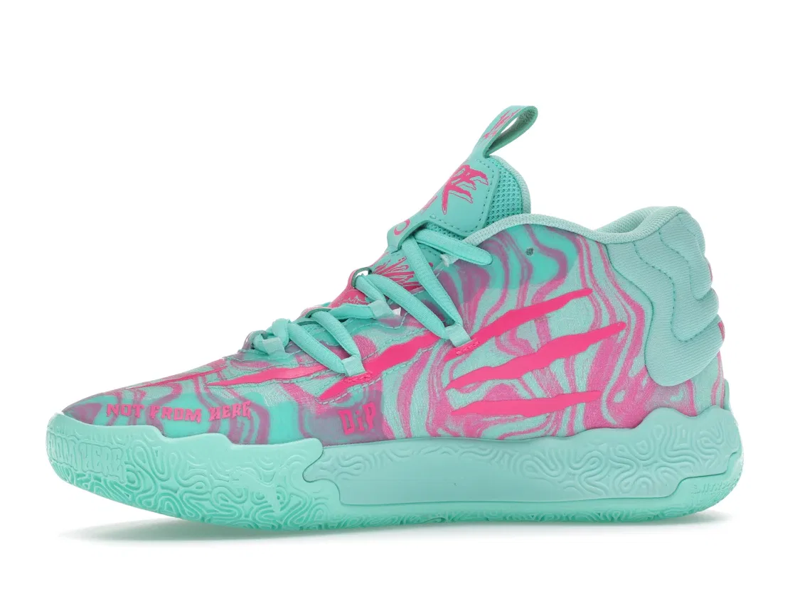 Детские кроссовки для баскетбола Puma LaMelo Ball MB.03 Miami, Teal/Pink — фото 3