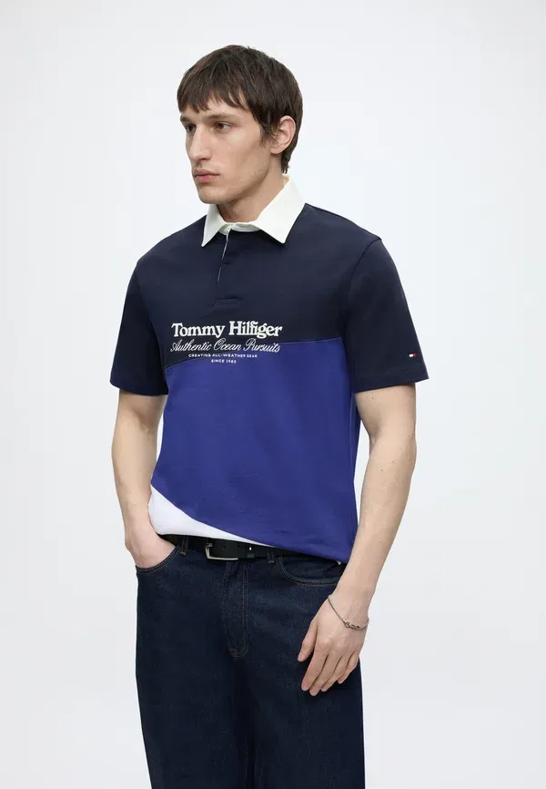 Футболка поло хлопок Regular polo athleisure sail pack Tommy Hilfiger, Carbon Navy, Multi, темно-синий/мультиколор — фото 4