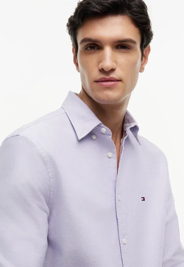 Рубашка хлопковая Heritage Tommy Hilfiger, Monarch Purple, фиолетовый — фото 4