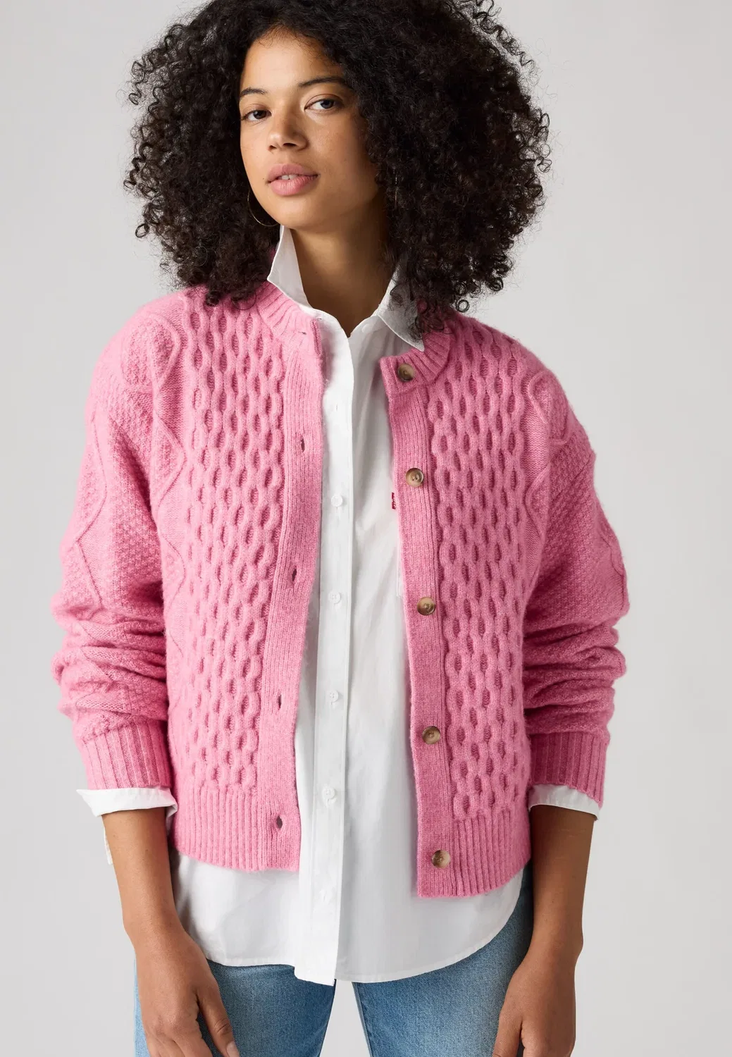 Кардиган с круглым вырезом Charlotte - вязаная куртка Levi'S, Wild Rose Heather Wild Rose — фото 2