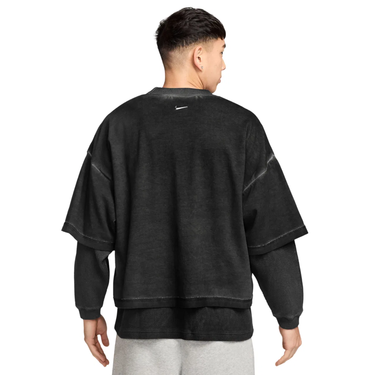 Мужская футболка с длинным рукавом Nike Ja Dri-FIT Waffle, Black/Black — фото 2