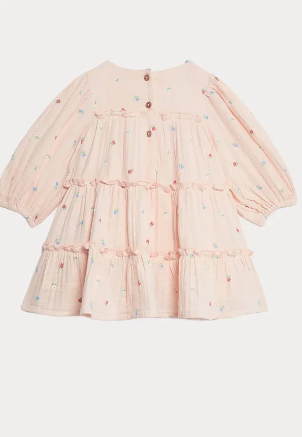 Комплект из платья и штанишек с принтом Floral outfit Marks & Spencer, pink, розовый — фото 2