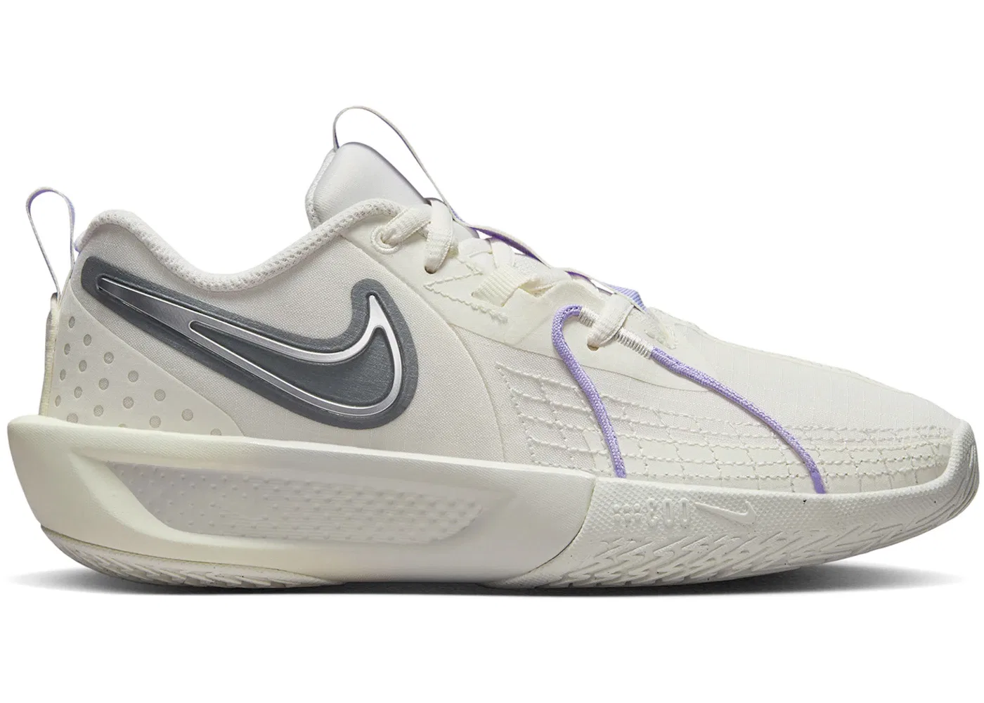 Детские кроссовки для баскетбола Nike Air Zoom GT Cut 3 Nike, Sail Light Bone Metallic Silver Smoke Grey